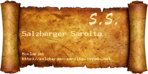 Salzberger Sarolta névjegykártya