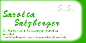sarolta salzberger business card